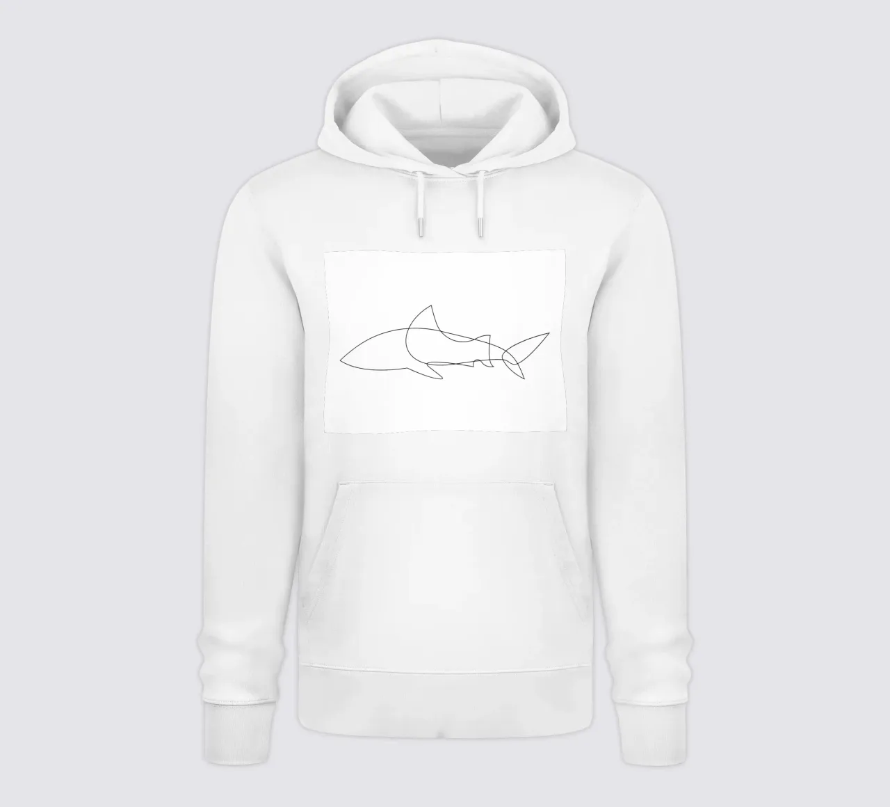 One Line Shark felpa con cappuccio da Addillum