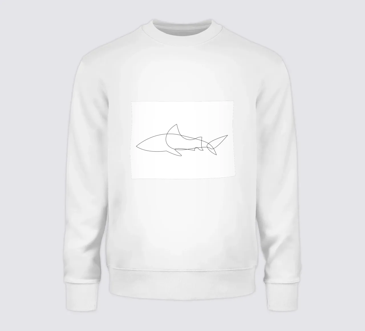 One Line Shark felpa da Addillum
