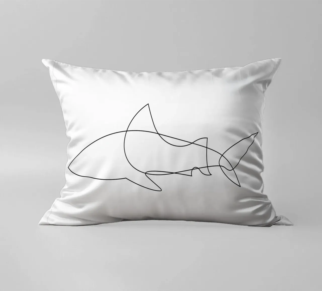One Line Shark cuscino da Addillum