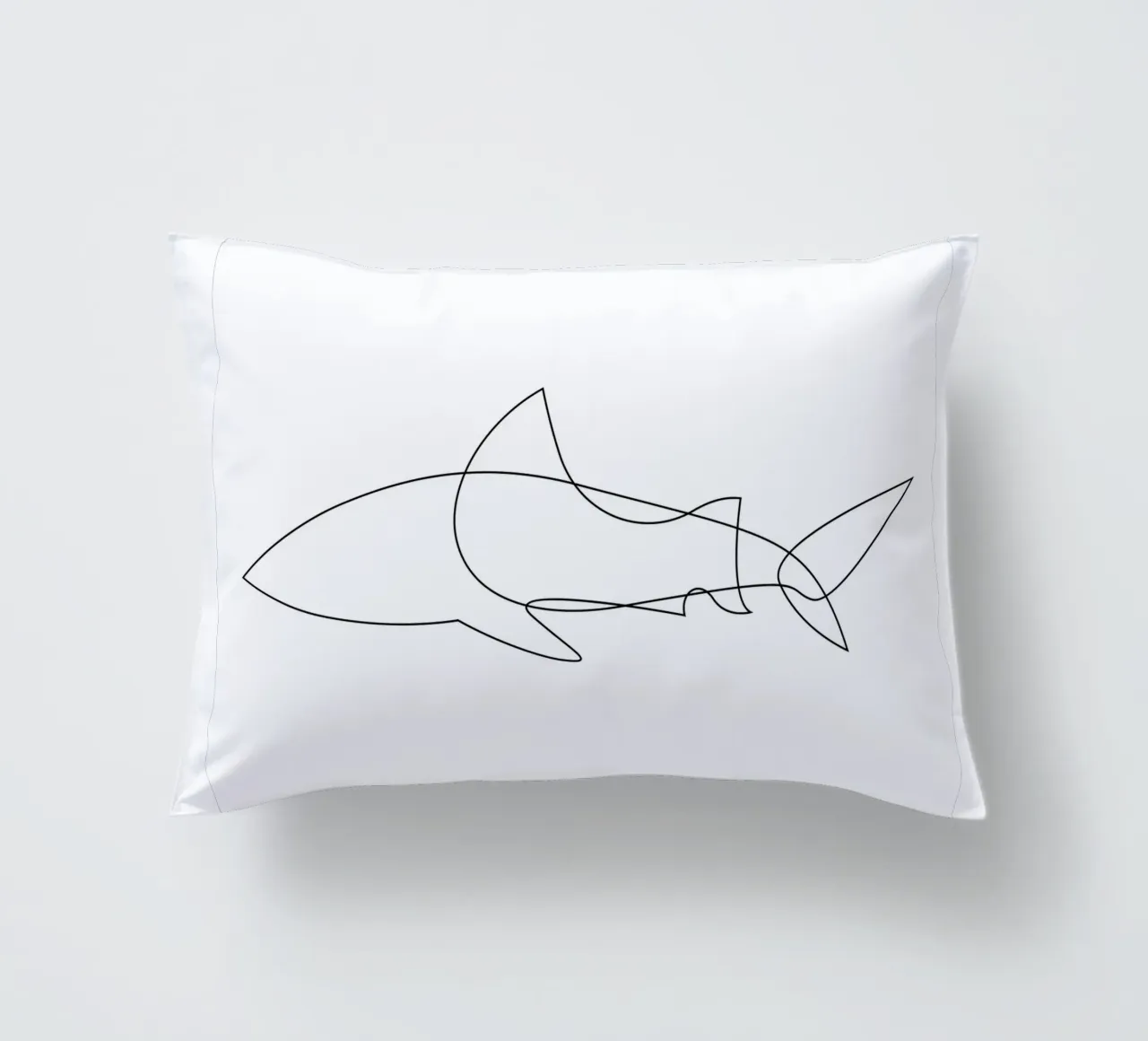 One Line Shark cuscino da Addillum