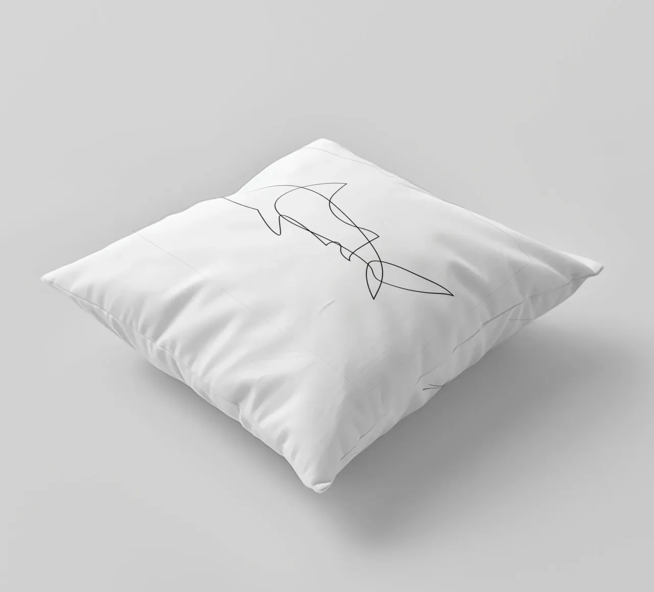 One Line Shark cuscino da Addillum