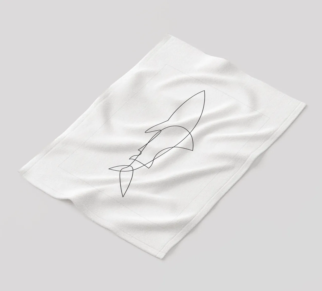 One Line Shark coperta in pile da Addillum