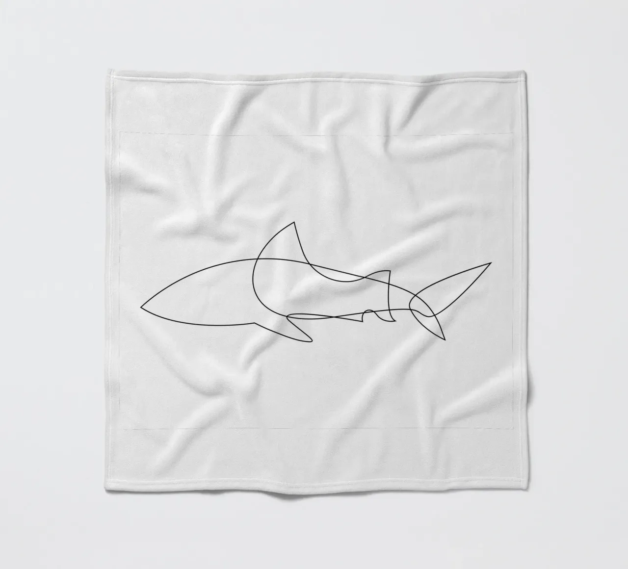 One Line Shark coperta in pile da Addillum