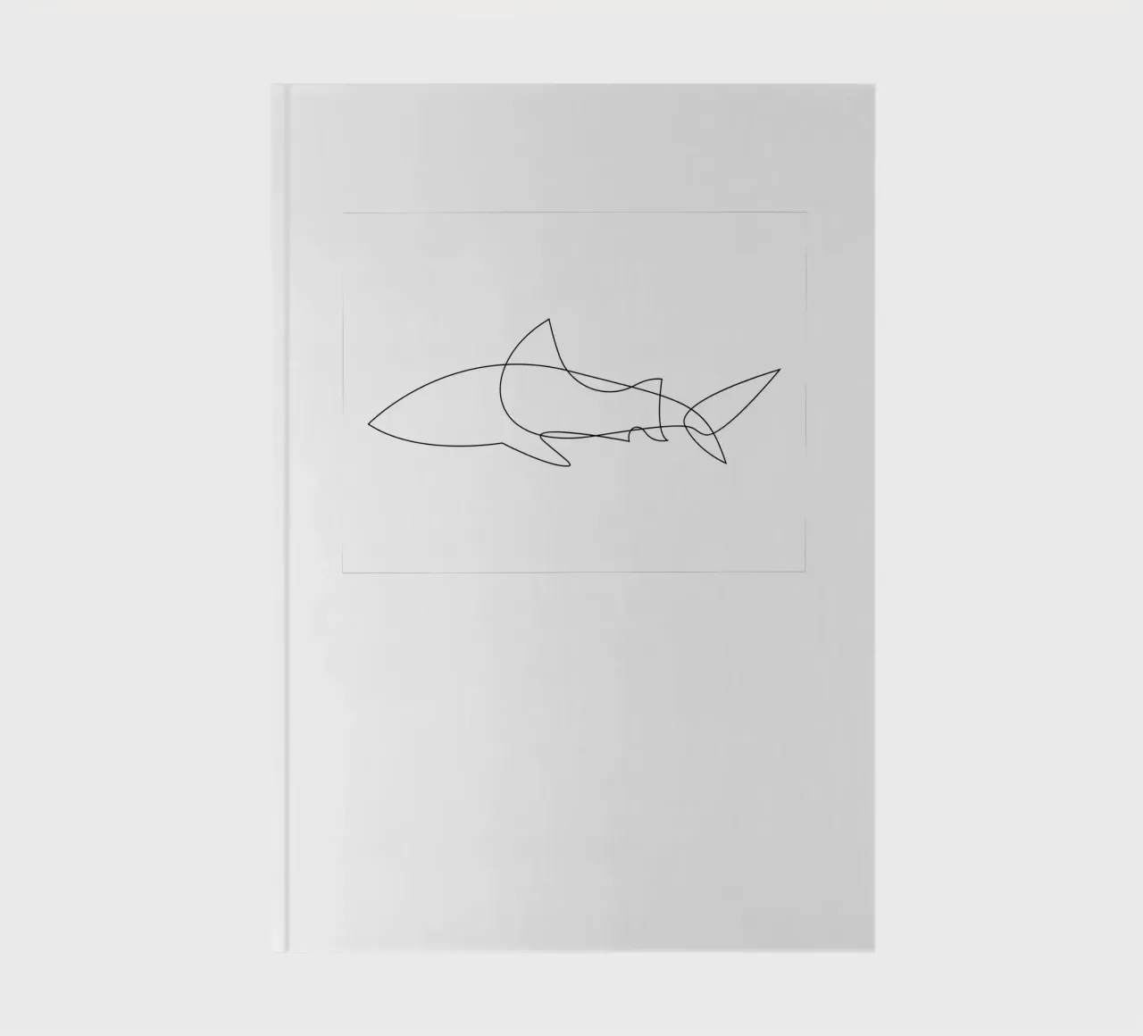 One Line Shark notebook by Addillum