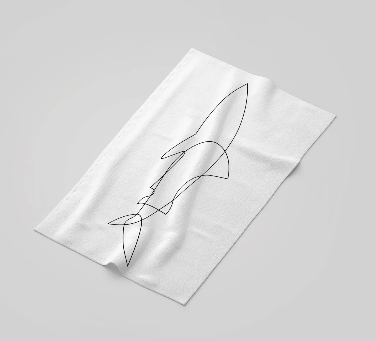 One Line Shark telo mare da Addillum