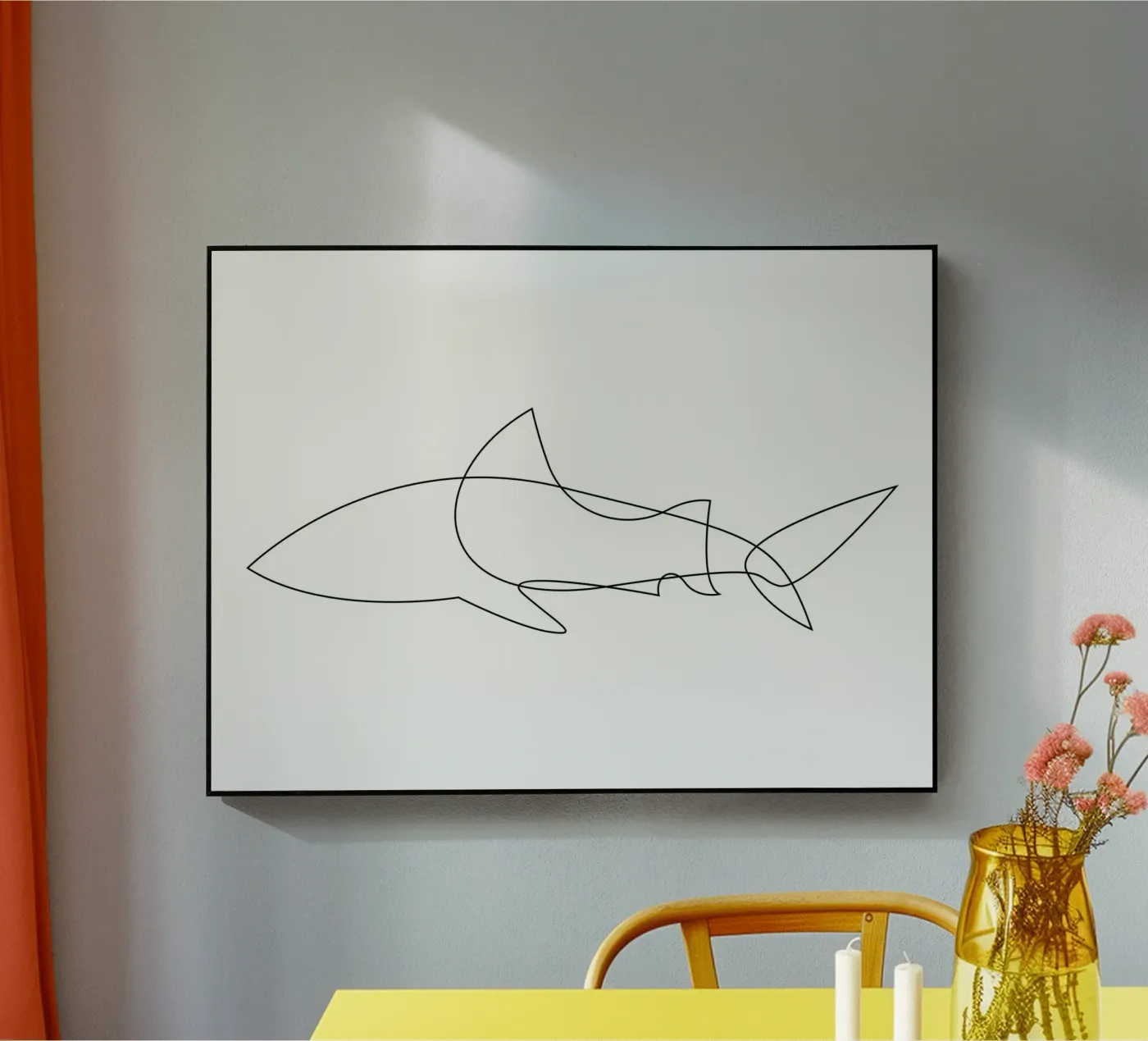One Line Shark plexiglass da Addillum