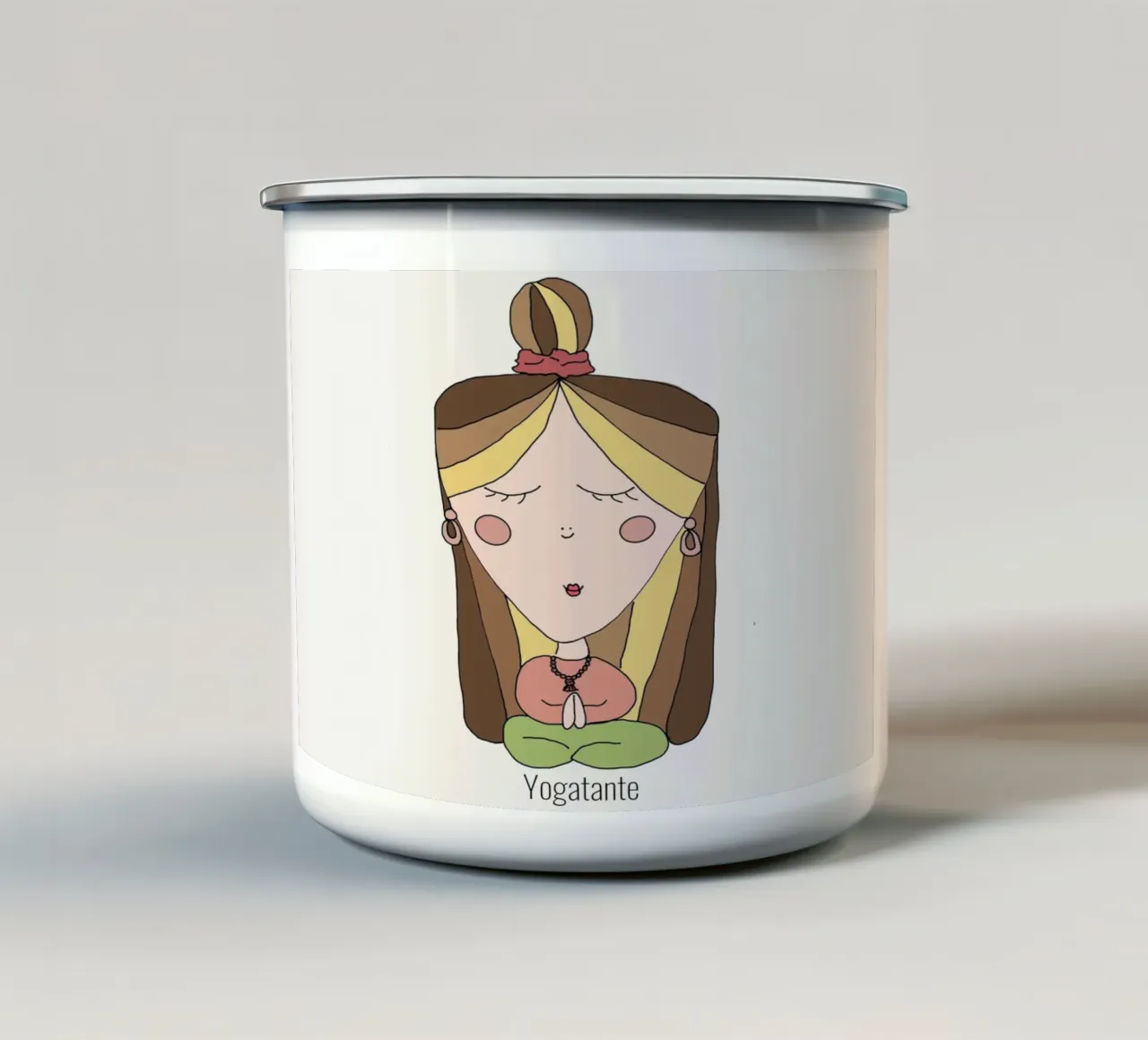 Yogatante tazza in smalto da littlereminder