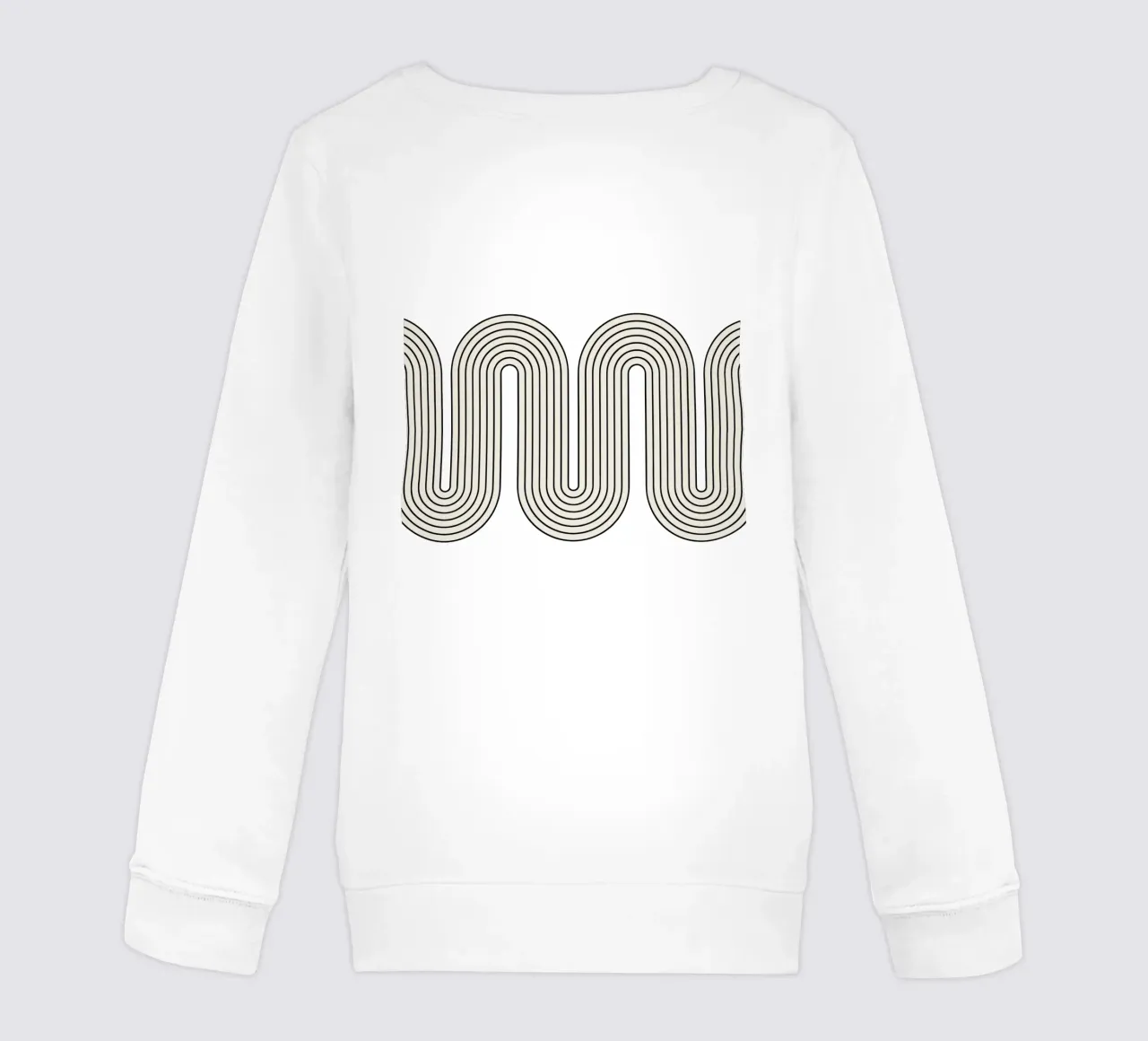 Retro-inspired line art - stylish wall decoration kids sweatshirt by Kunst und Kontrast