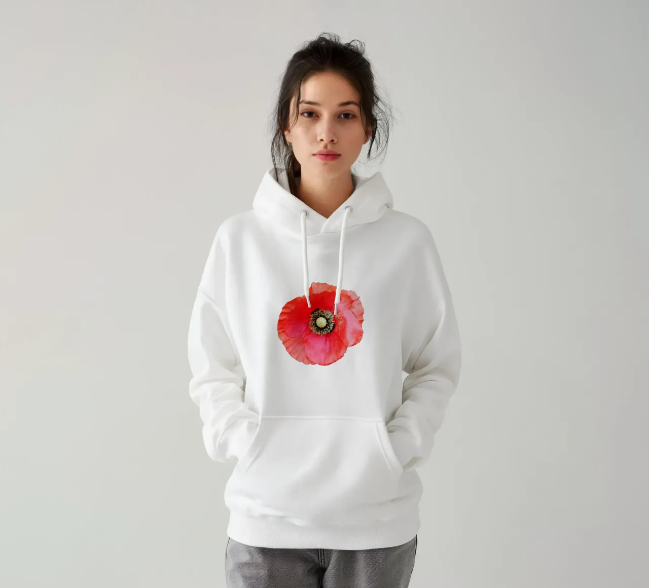 Fiore di papavero felpa con cappuccio da BwiseLizzy