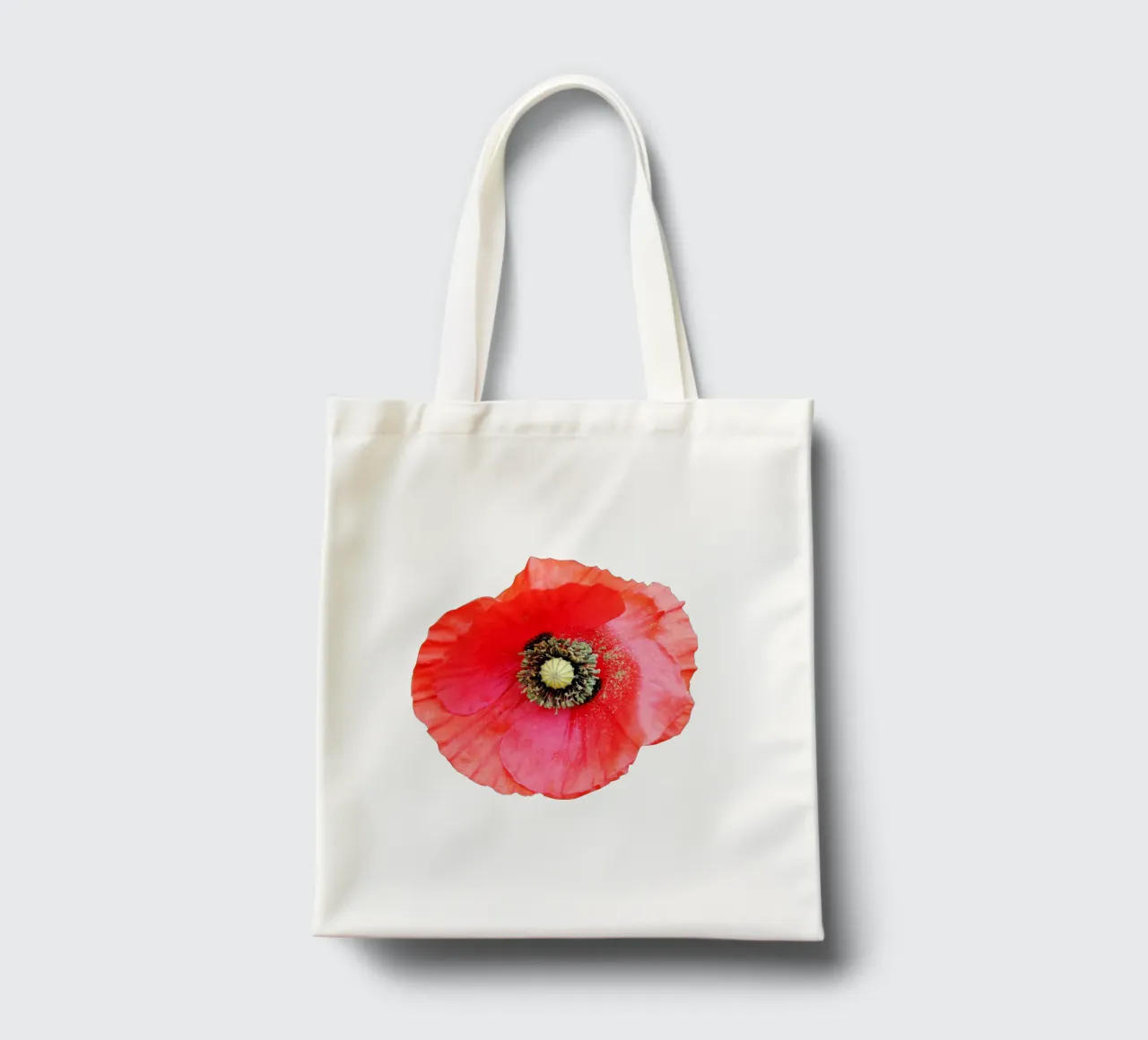 Poppy flower tote bag by BwiseLizzy