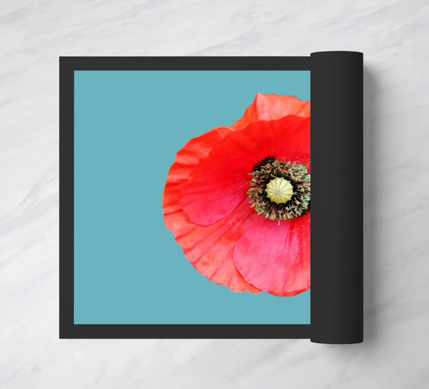 Poppy flower Fußmatte von BwiseLizzy