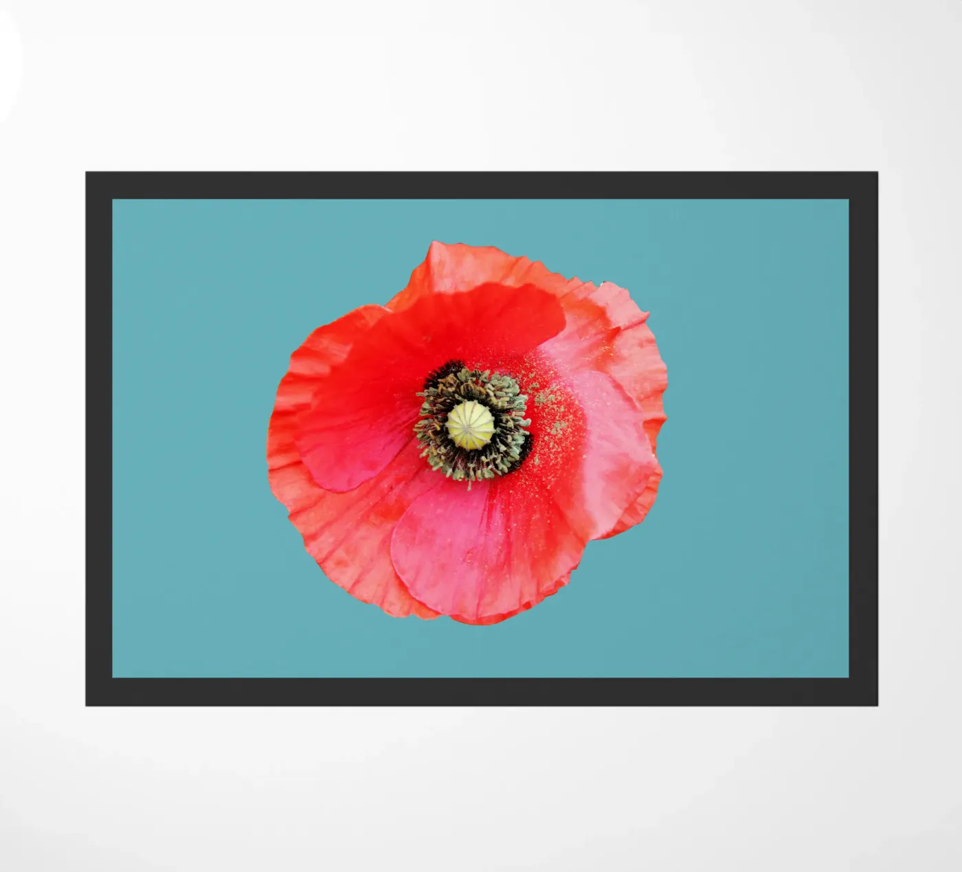 Poppy flower Fußmatte von BwiseLizzy