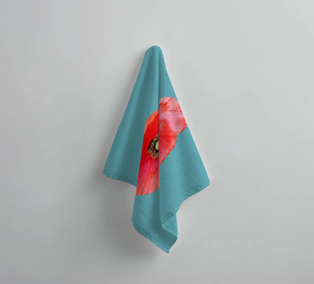 Klaproos bloem badhanddoek van BwiseLizzy