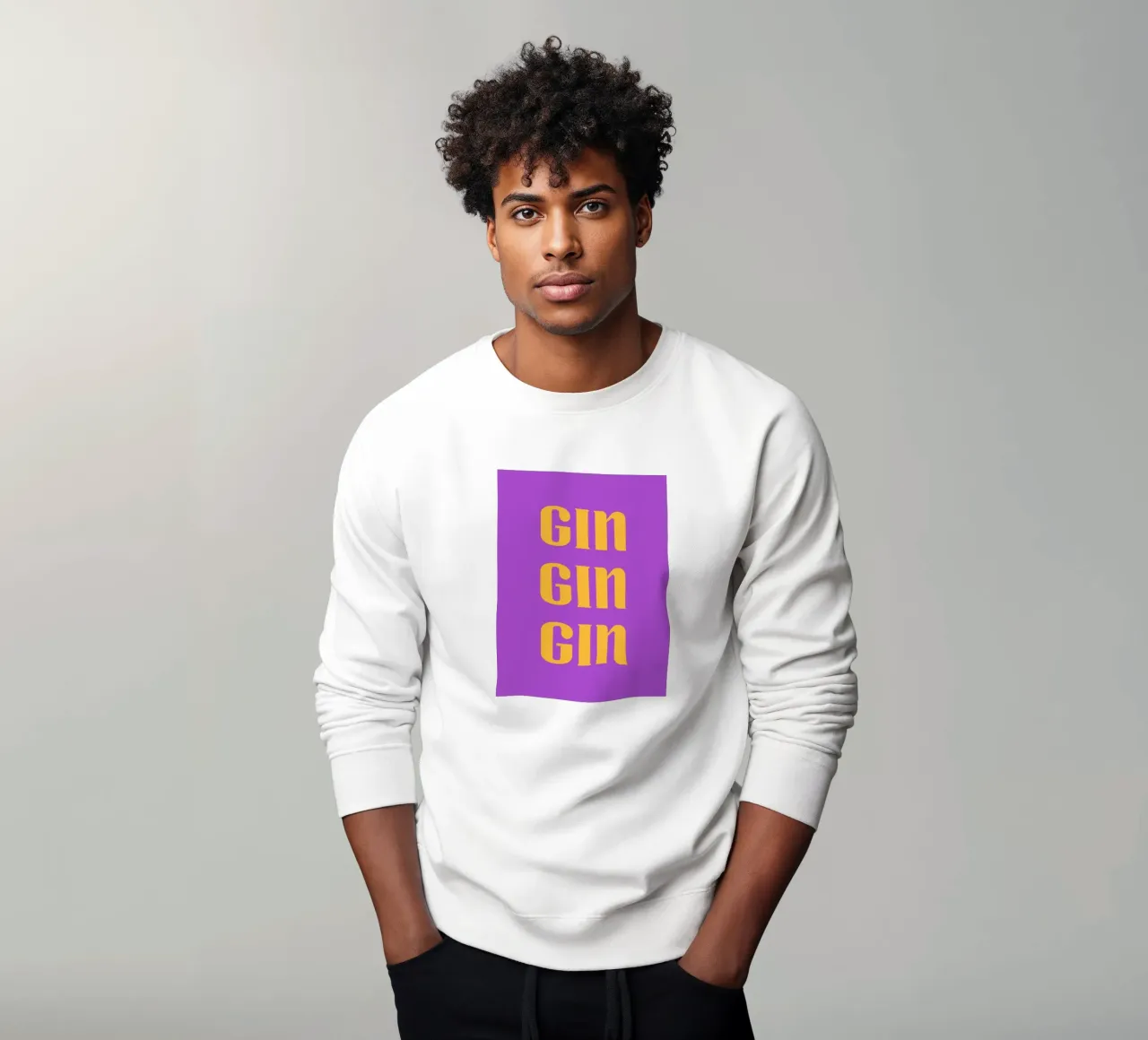 Gin Gin Gin Scrittura estetica colorata felpa da AESTHETIC WRITING