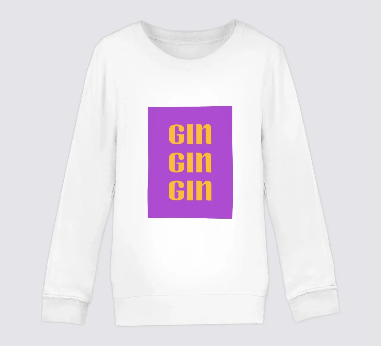 Gin Gin Gin Colorful Aesthetic Writing kids sweatshirt by AESTHETIC WRITING