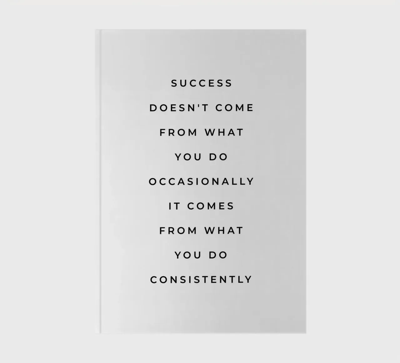 Consistency quote notebook by Paigaam Studio
