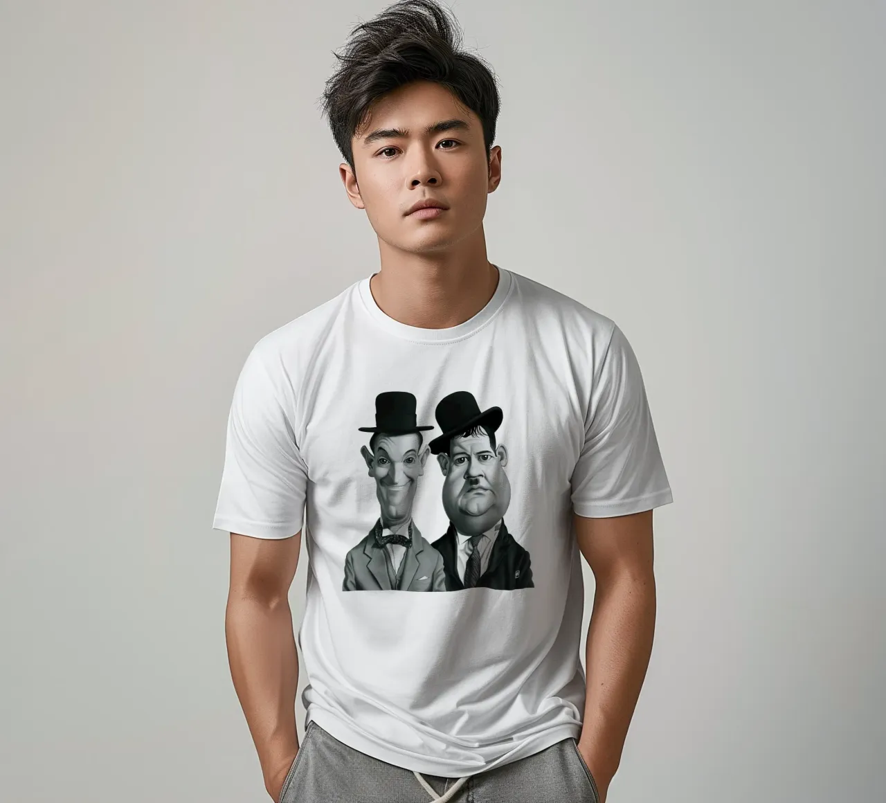 Laurel and Hardy t-shirt da Rob Art | Illustration