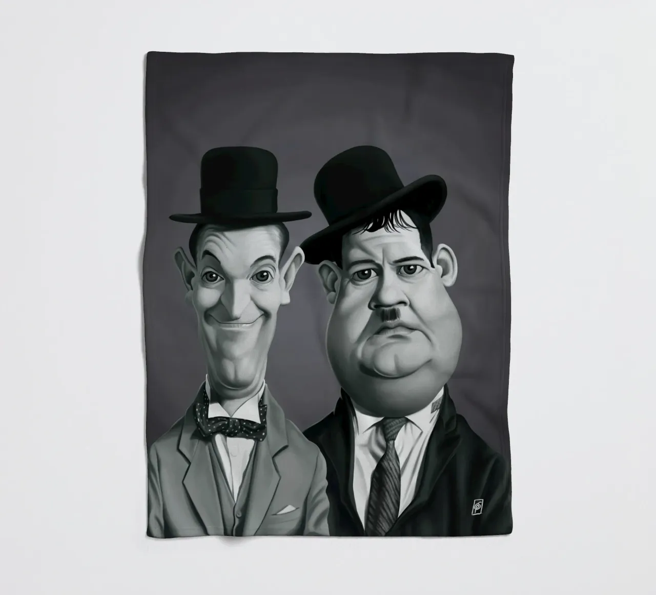 Laurel and Hardy coperta in pile da Rob Art | Illustration