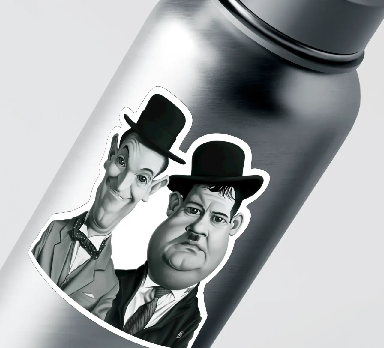 Laurel and Hardy autocollant de Rob Art | Illustration
