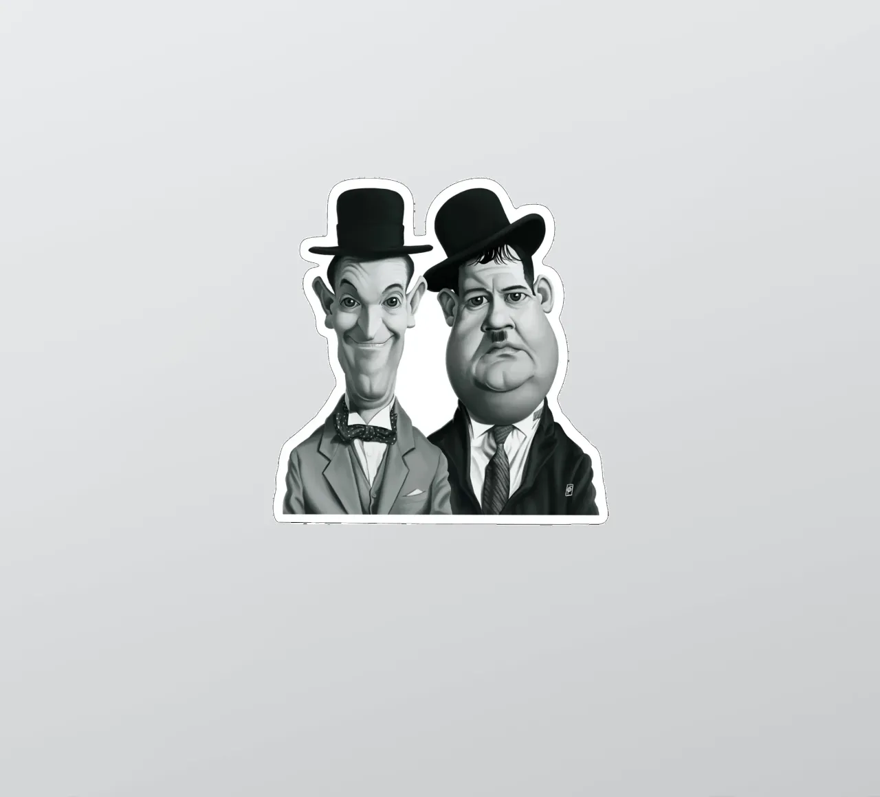 Laurel and Hardy autocollant de Rob Art | Illustration