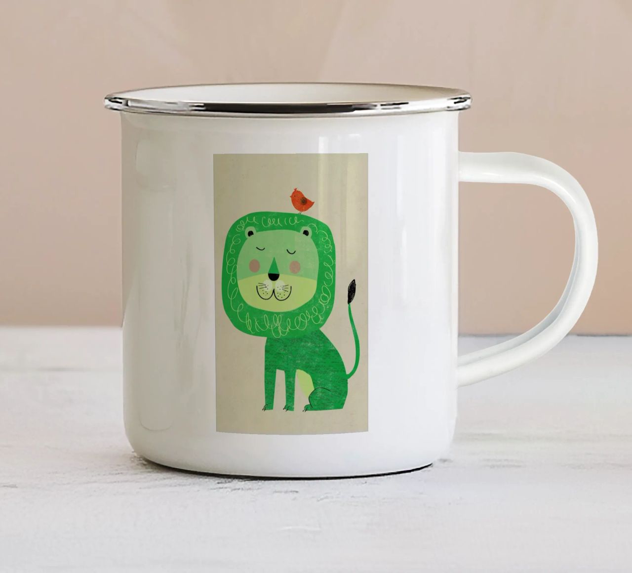 Lion mug en émail de Rocket68