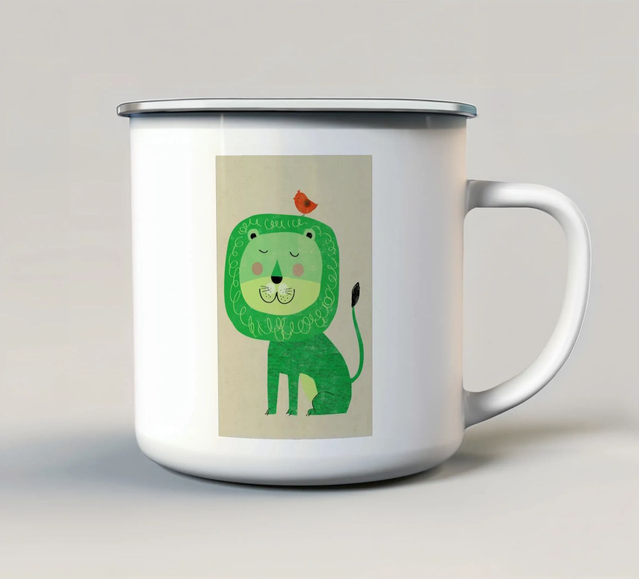 Lion mug en émail de Rocket68