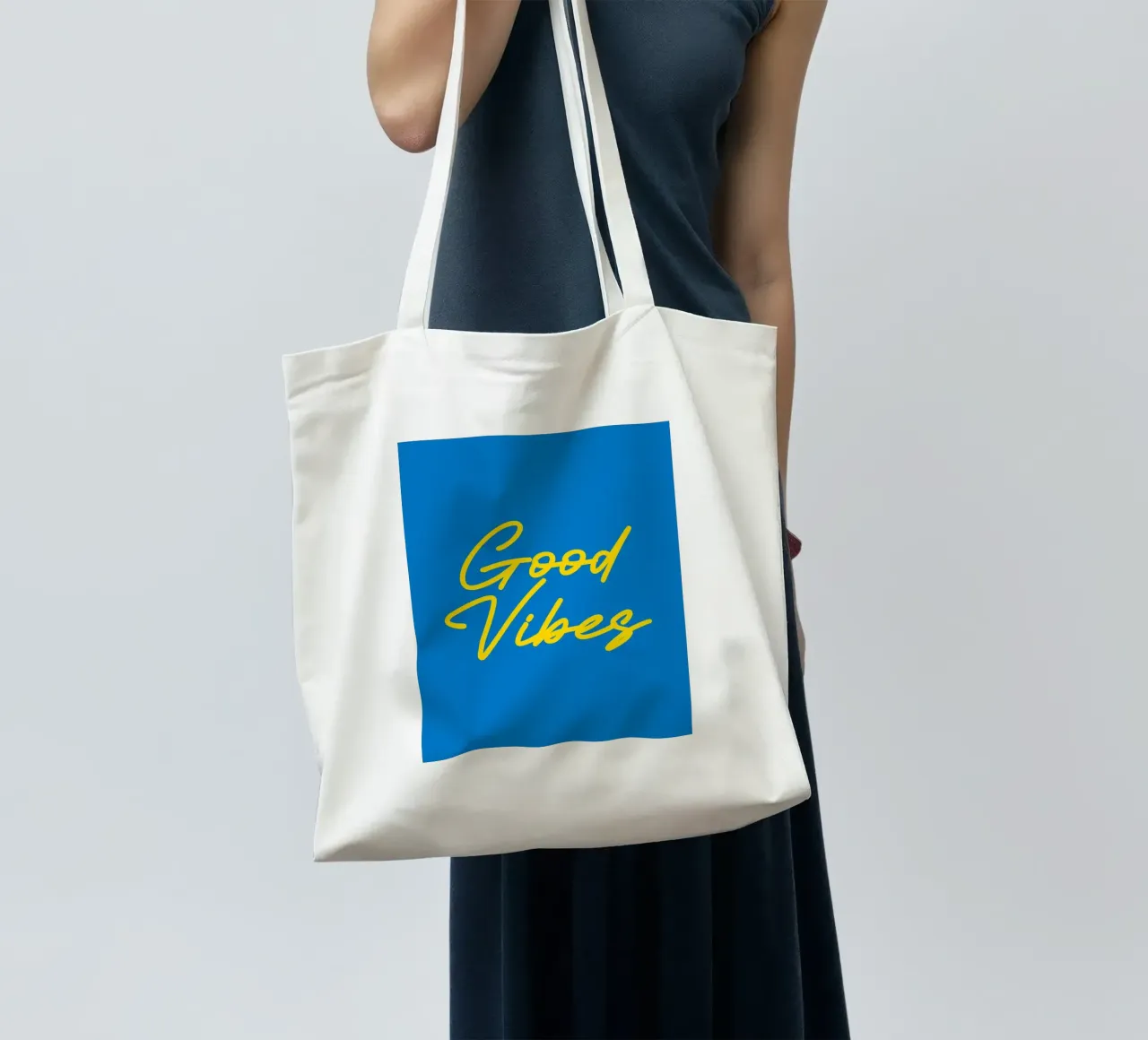 Good Vibes Semplice Minimalista Moderno borsa in juta da AESTHETIC WRITING