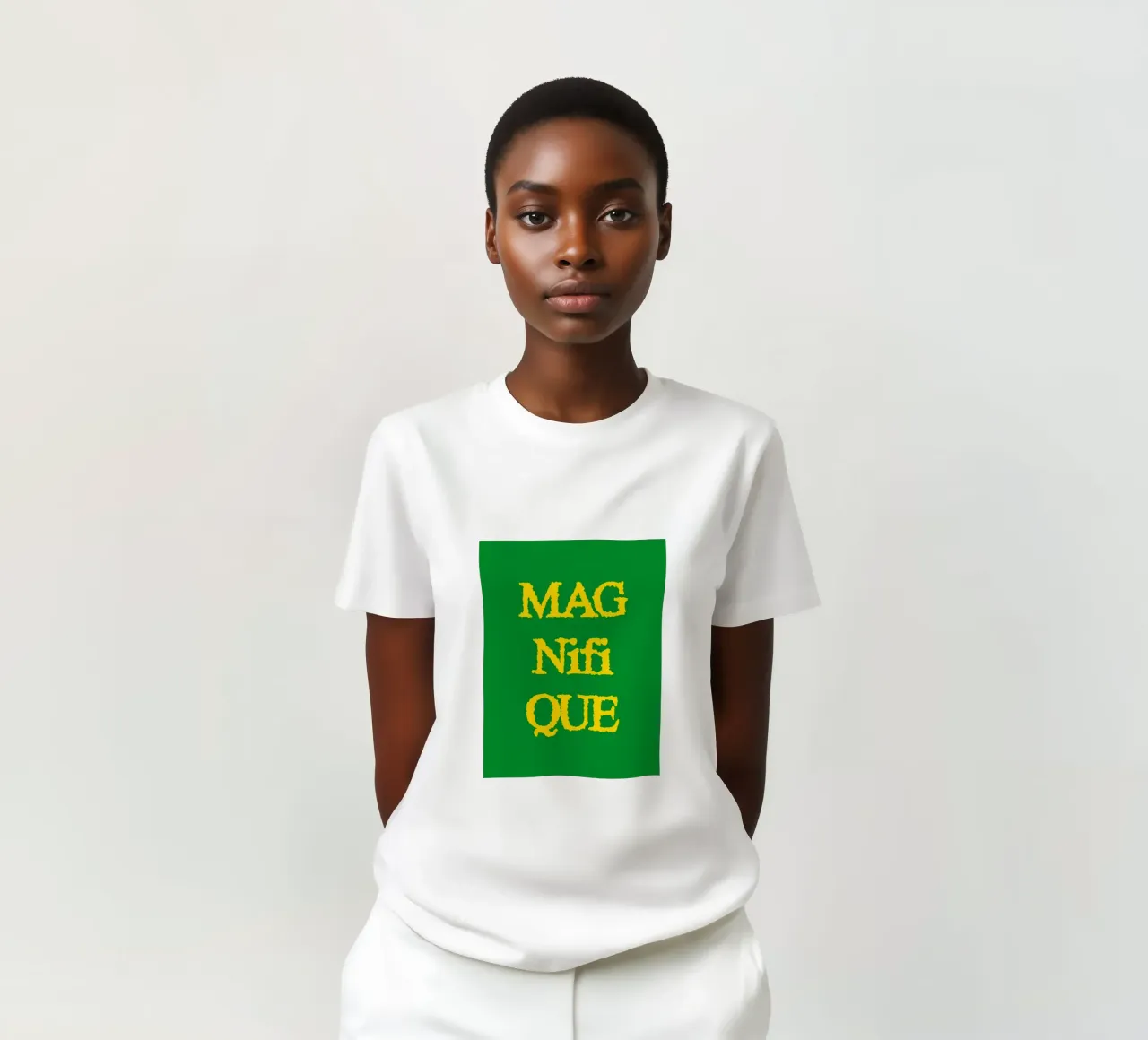 Mag Nifi Que Tipografia semplice e minimalista t-shirt da AESTHETIC WRITING