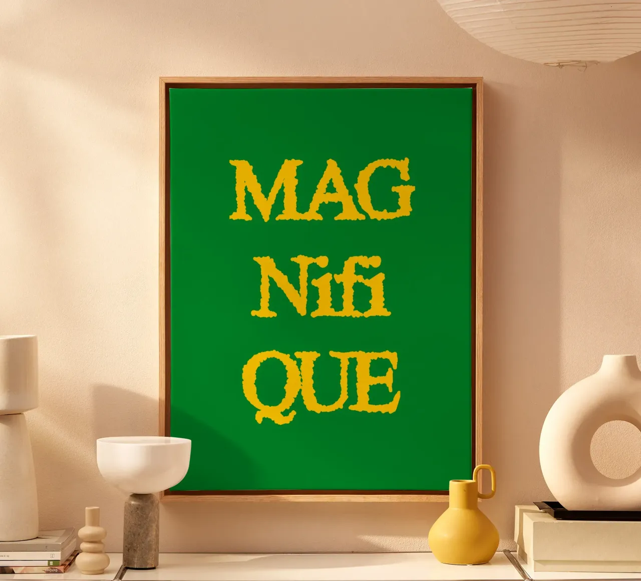 Mag Nifi Que Simple Minimalist Typography canvas by AESTHETIC WRITING