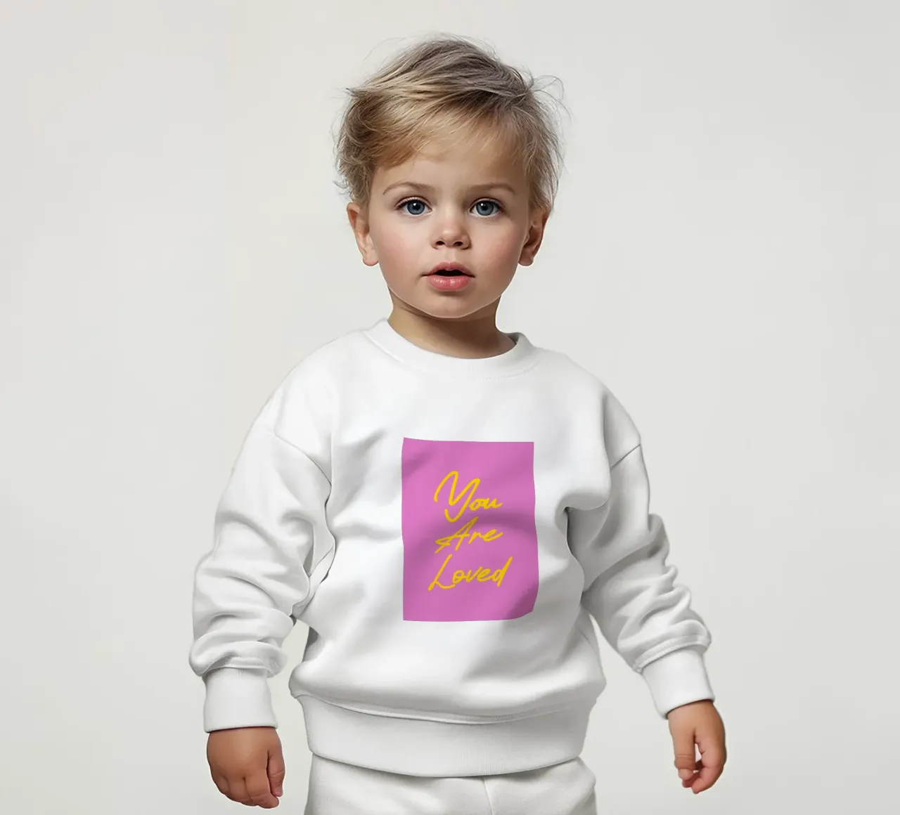 Sei amato Semplice moderno minimalista felpa neonato da AESTHETIC WRITING