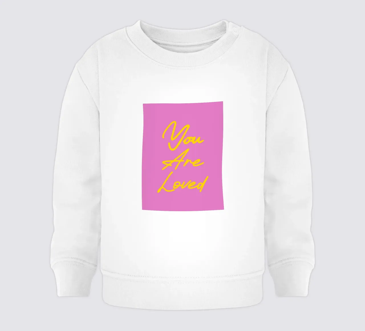 Sei amato Semplice moderno minimalista felpa neonato da AESTHETIC WRITING