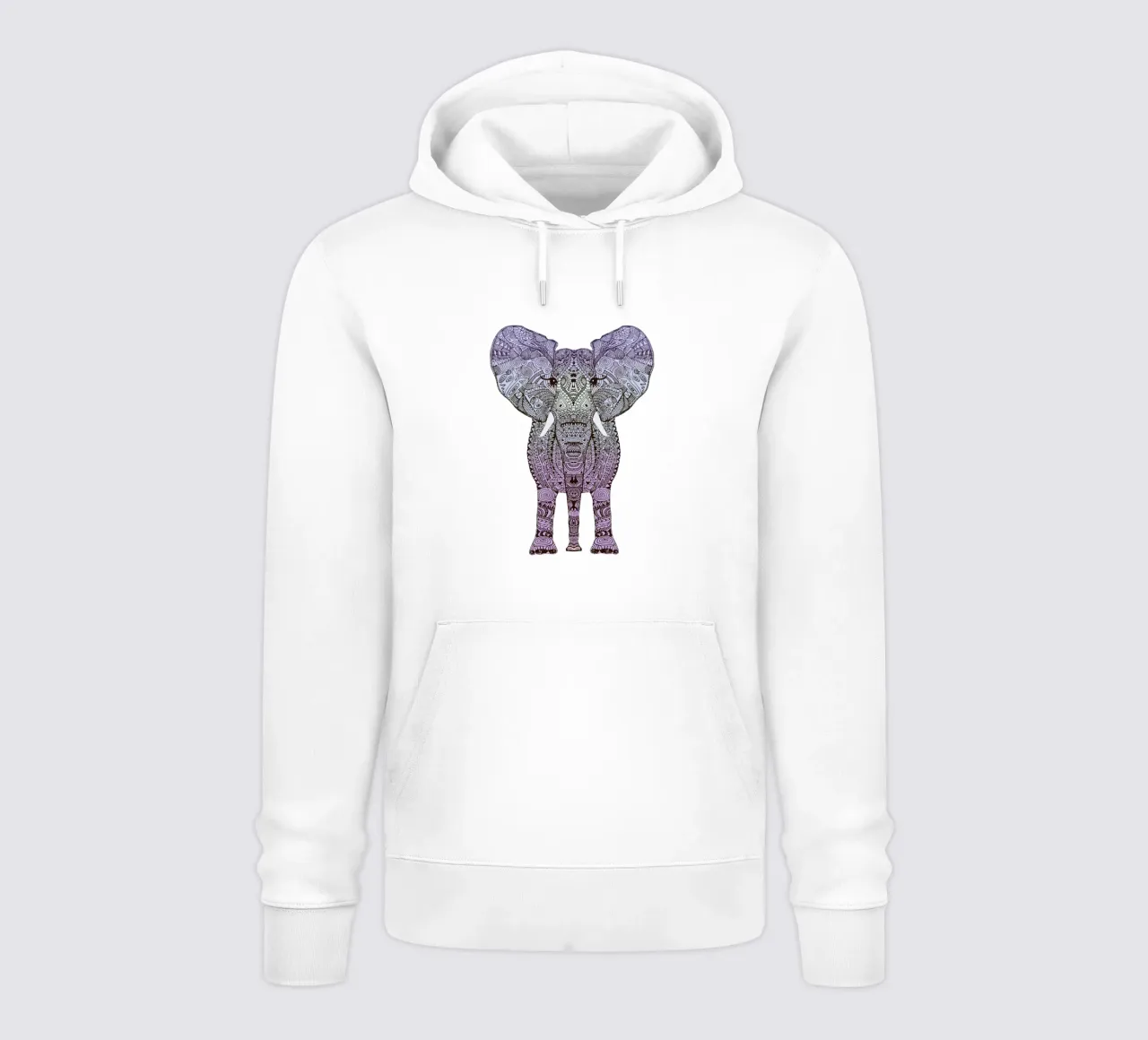 Purple Elephant hoodie van Monika Strigel