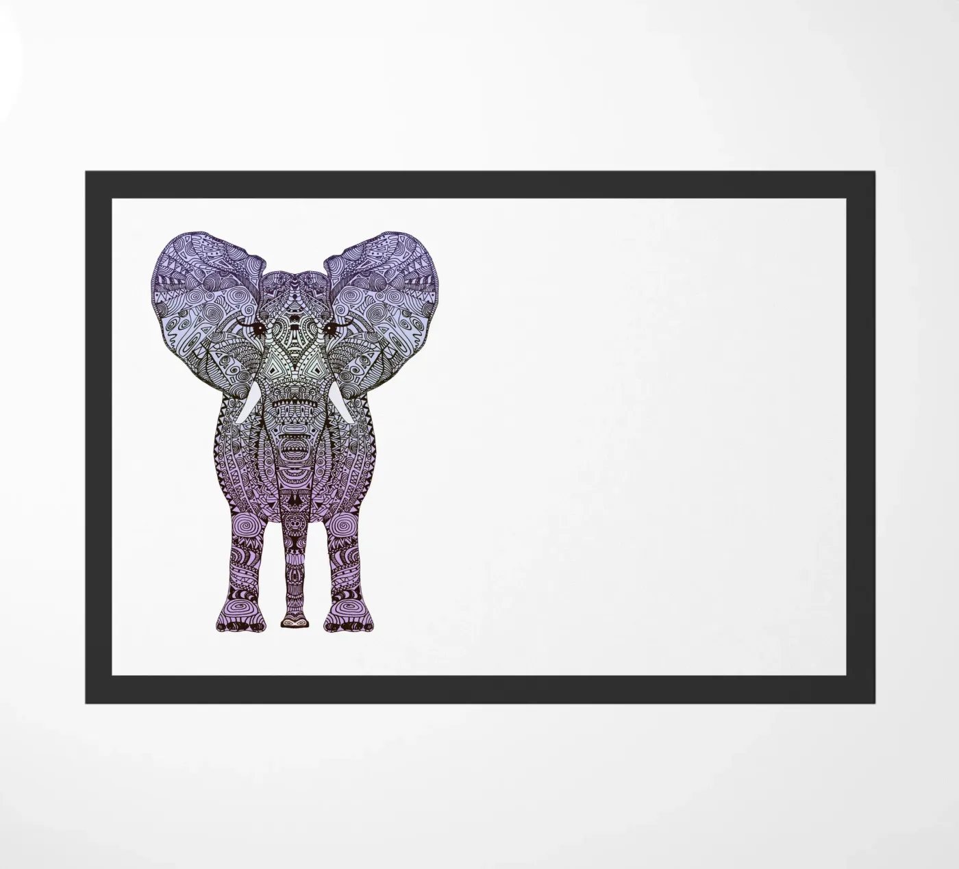Purple Elephant doormat by Monika Strigel