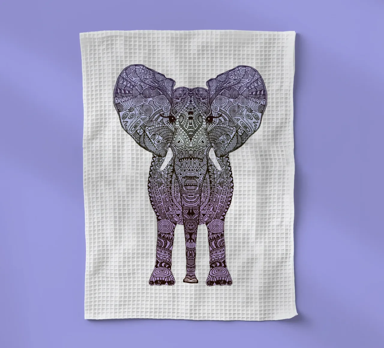 Purple Elephant canovaccio da cucina da Monika Strigel