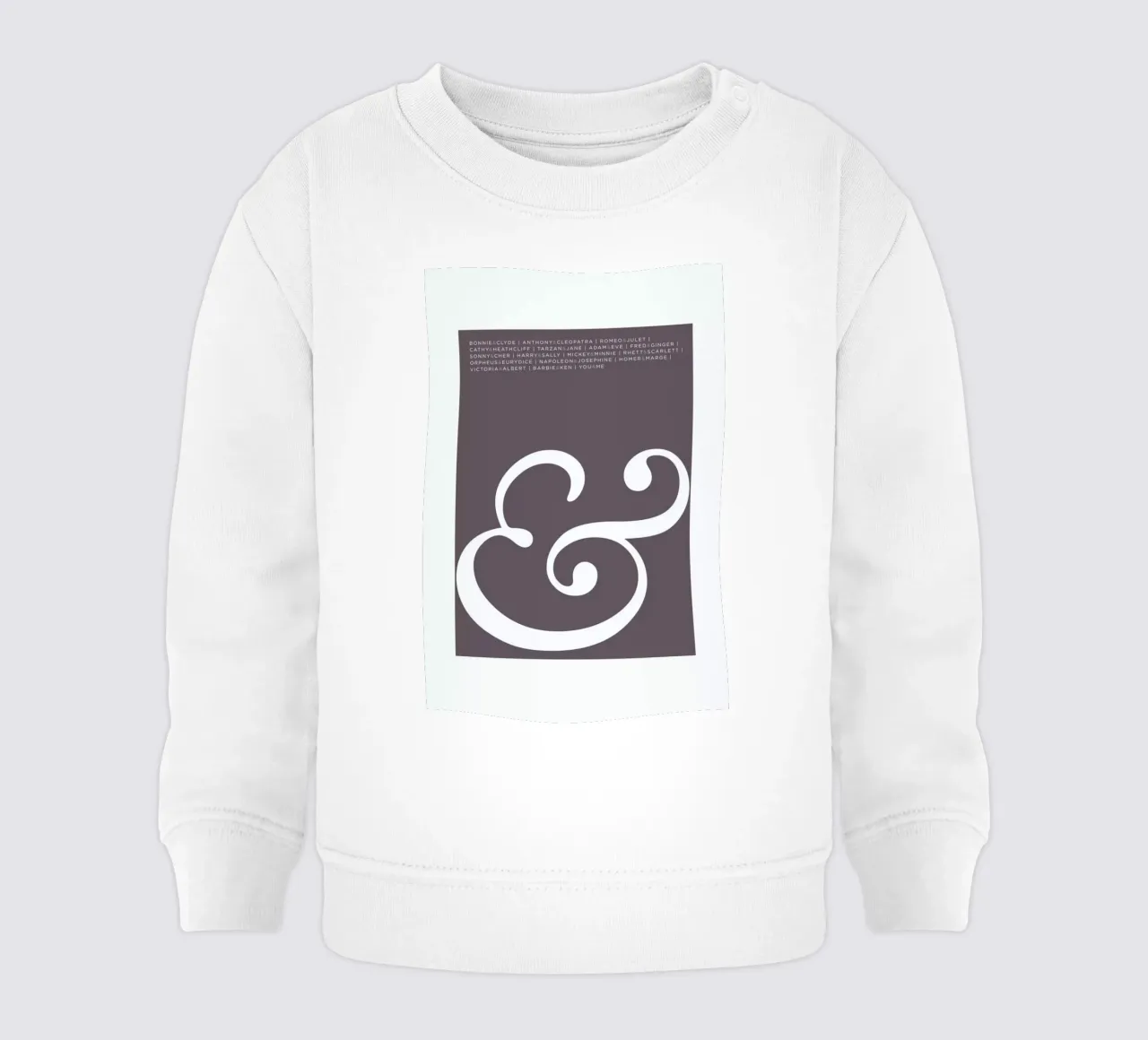 Ampersand felpa neonato da Visual Philosophy