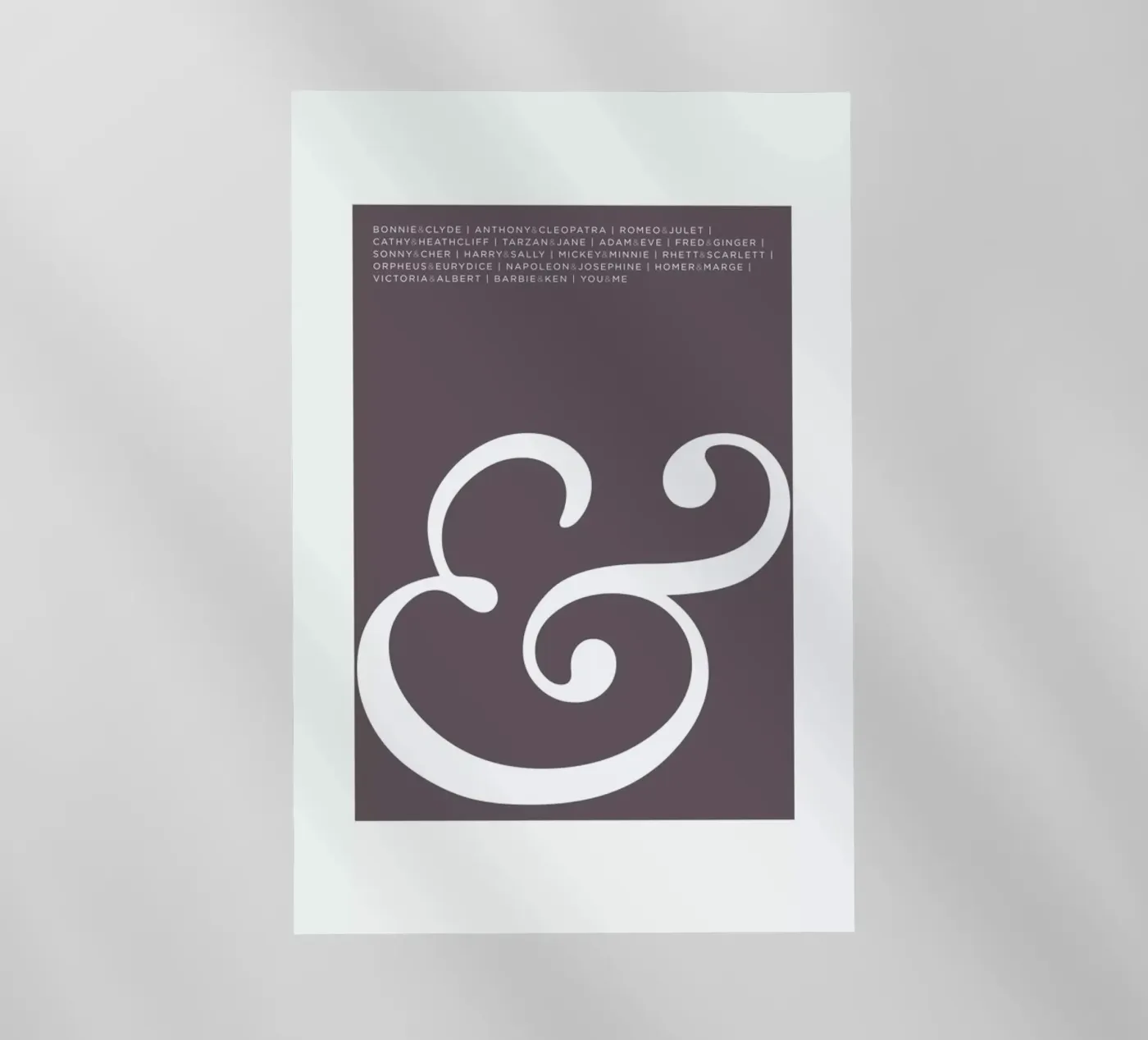 Ampersand pellicola backlit da Visual Philosophy