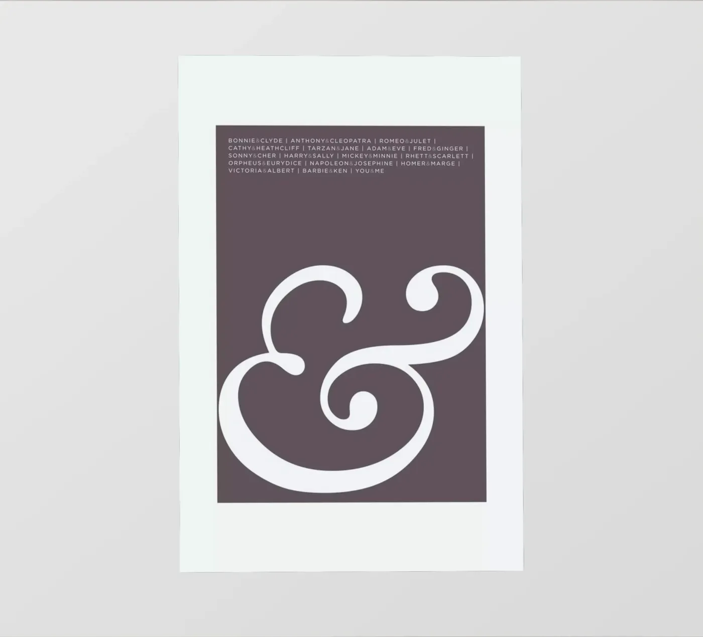 Ampersand pellicola backlit da Visual Philosophy