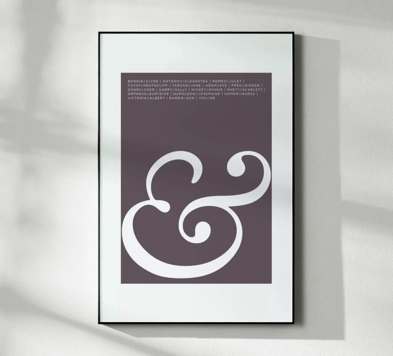 Ampersand plexiglass da Visual Philosophy