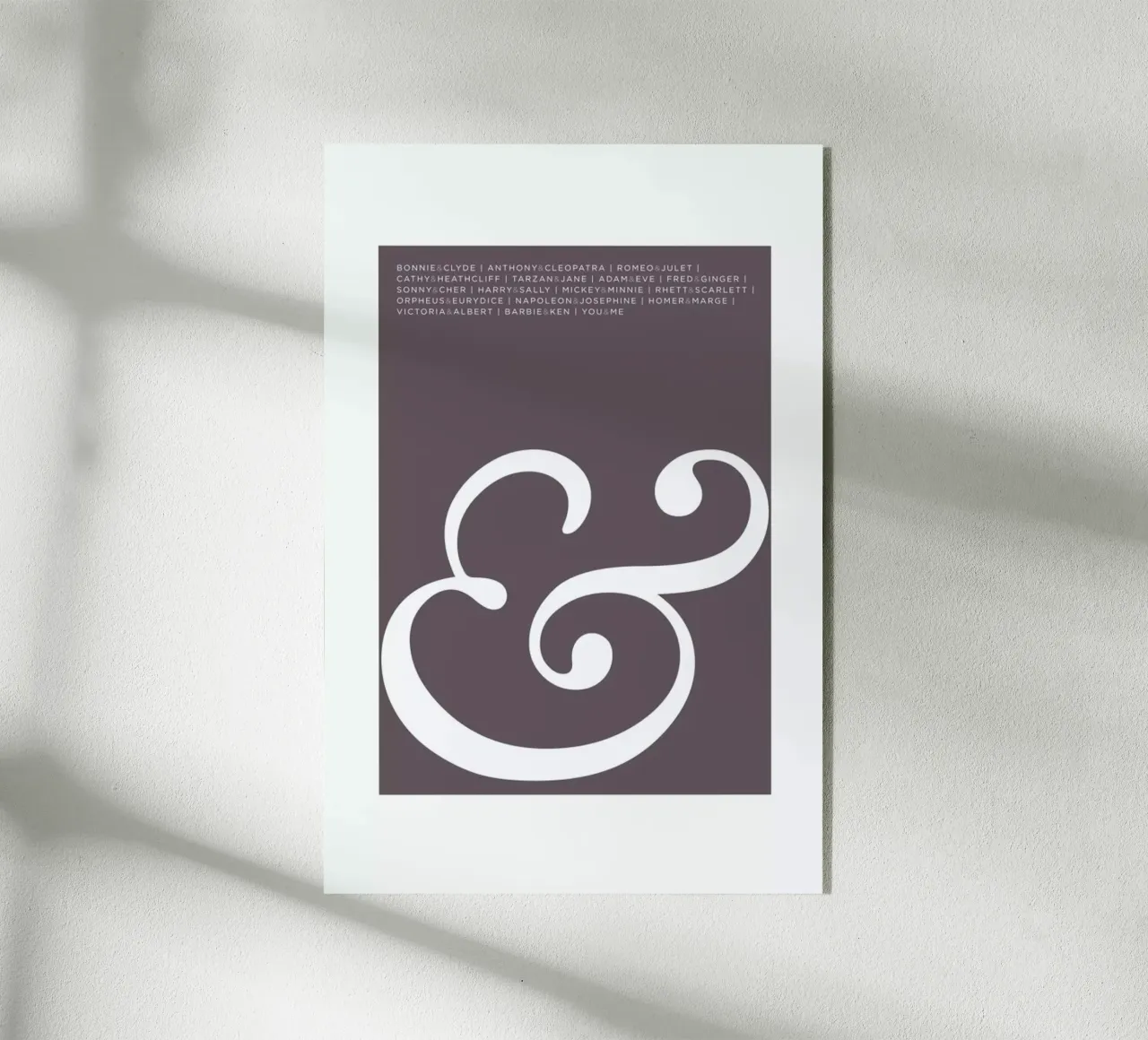 Ampersand plexiglass da Visual Philosophy