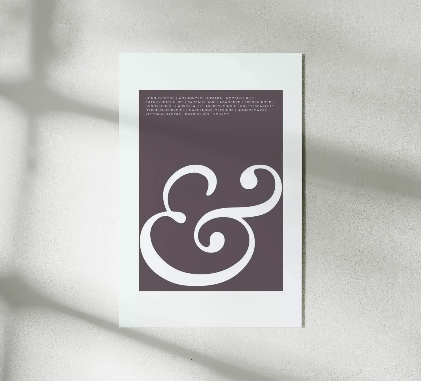 Ampersand plexiglass da Visual Philosophy