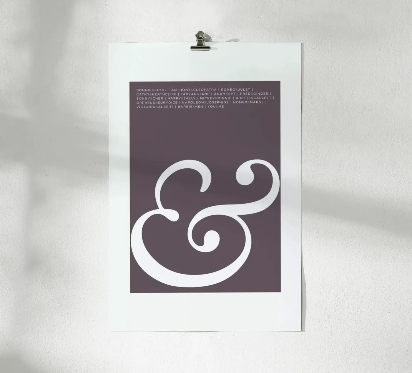 Ampersand Poster von Visual Philosophy