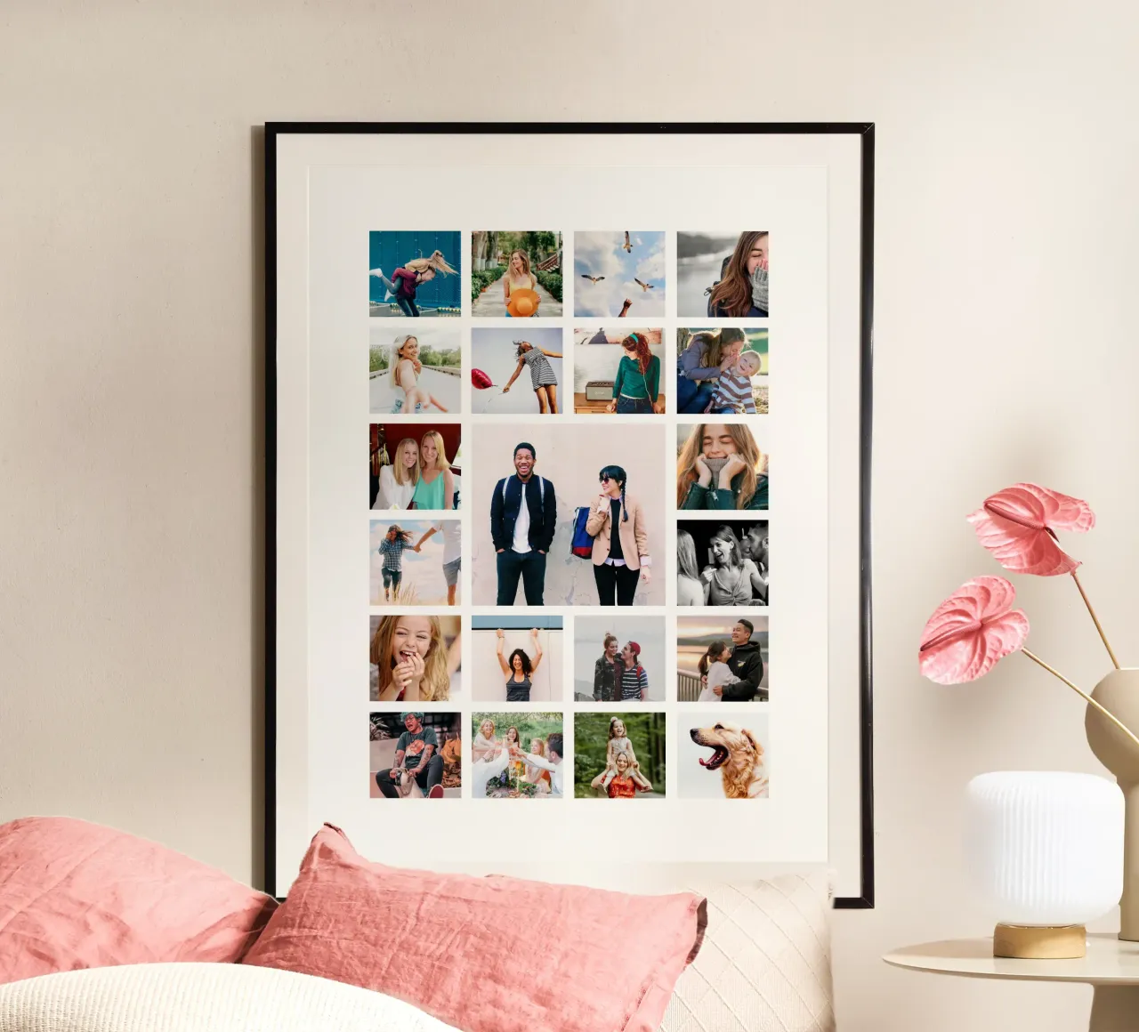 Funny Moments poster with wooden frame by Bildschön | Fotocollagen