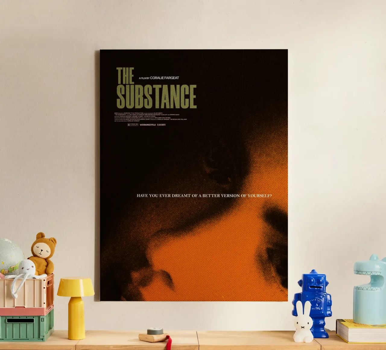 The Substance Movie tela con Cornice a cassetta da Attaboy Dsgn