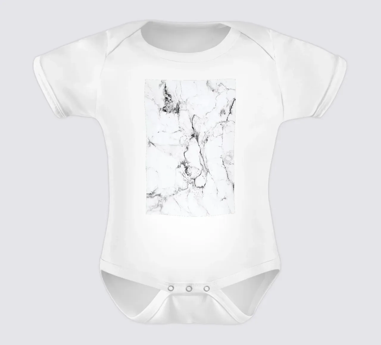 Marmor Kurzarm Babybody von Amy & Kurt