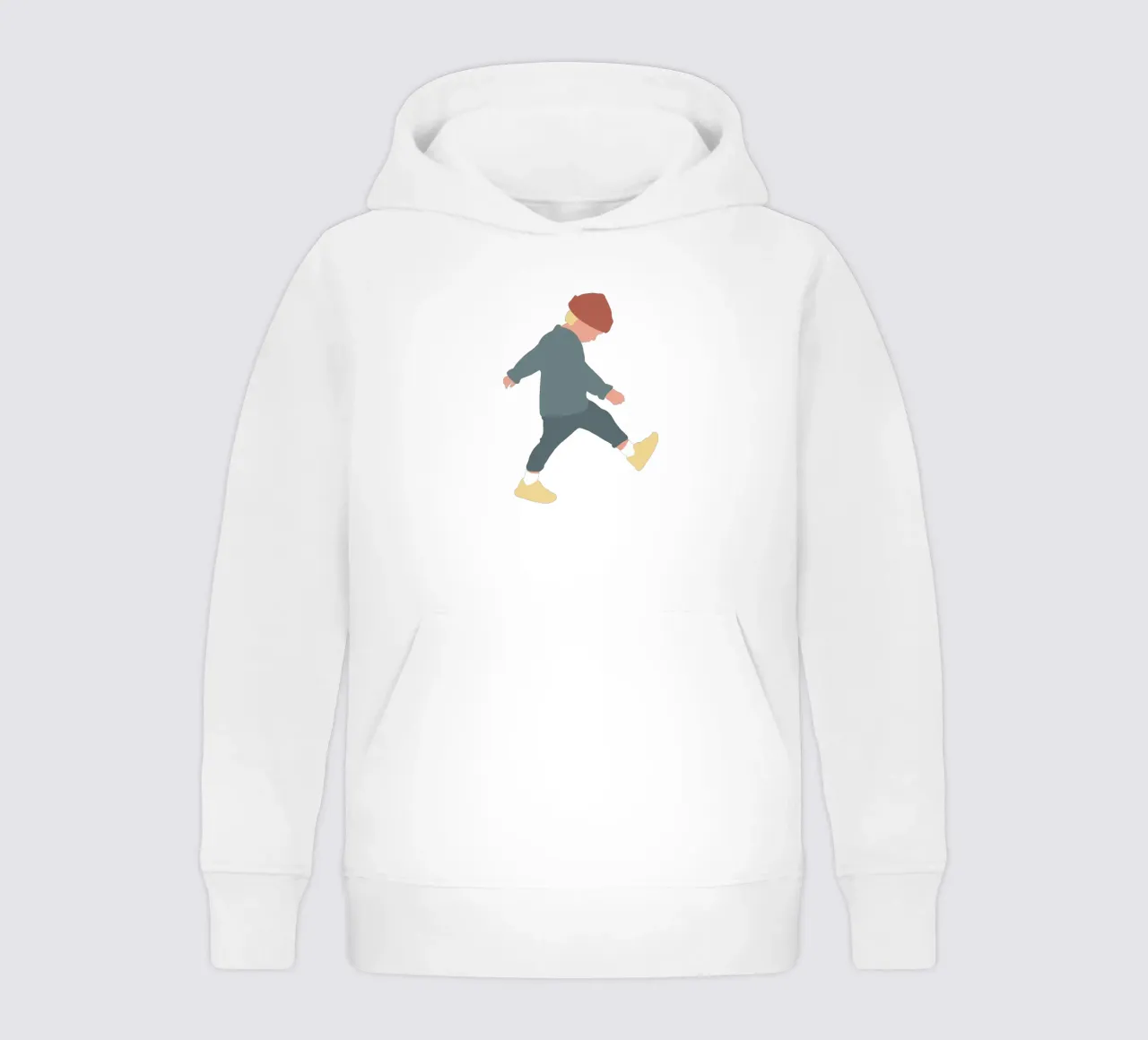 TAMO - minimalist illustrated boys silhouette kids hoodie by Tine Taler