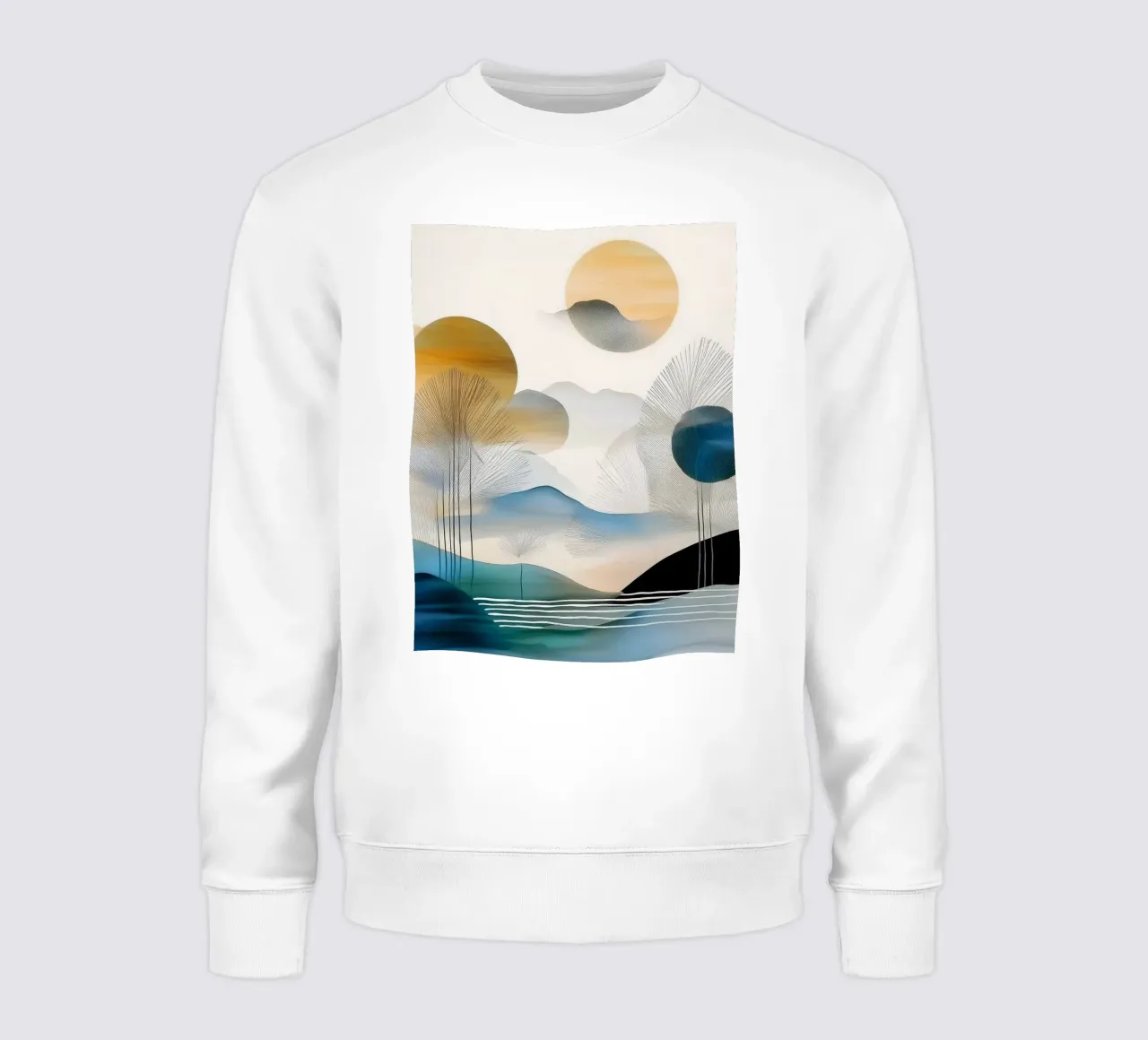 Landscape, abstract, art #5 sweatshirt by Hightown Design