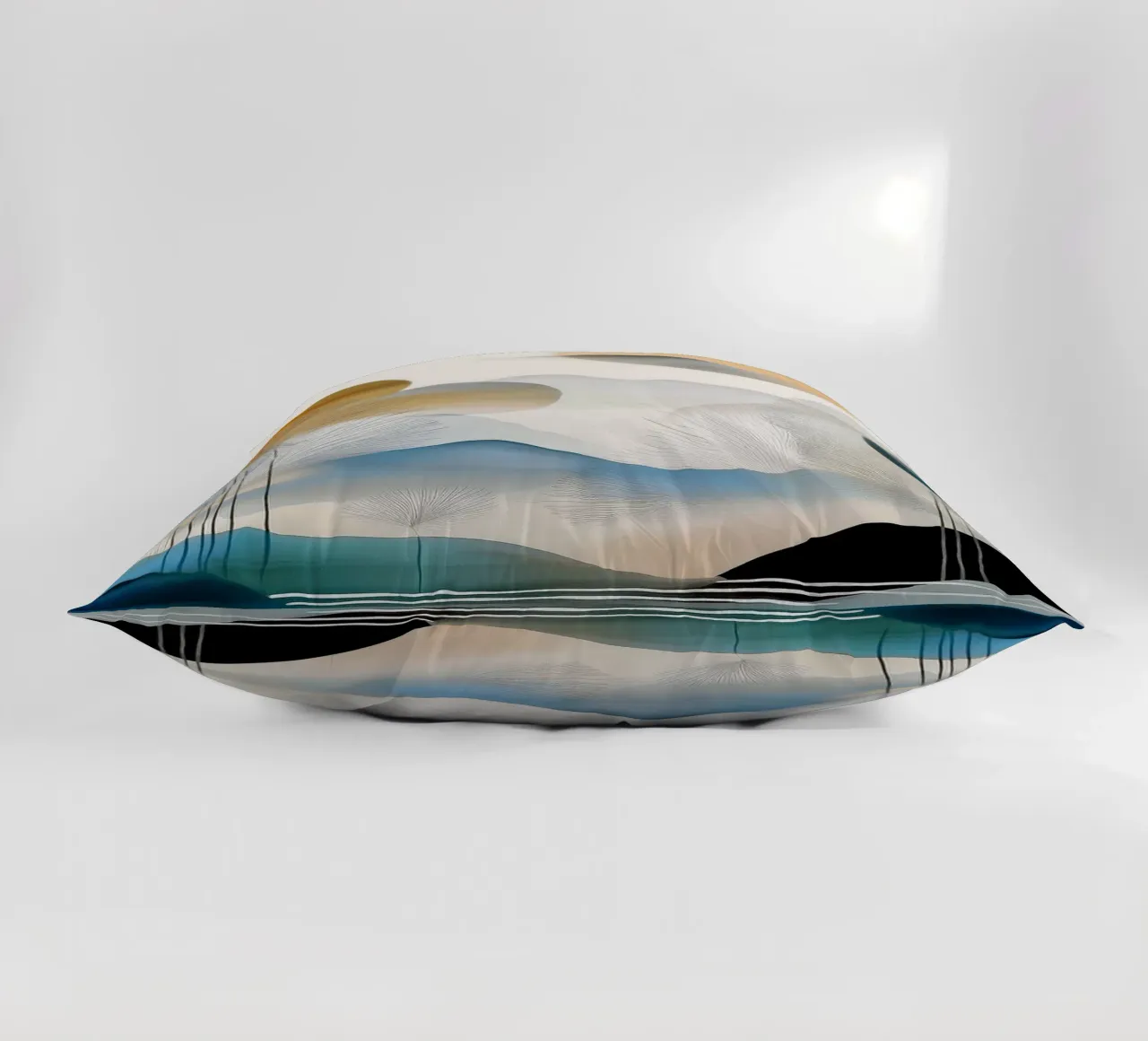 Landscape, abstract, art #5 cuscino da Hightown Design