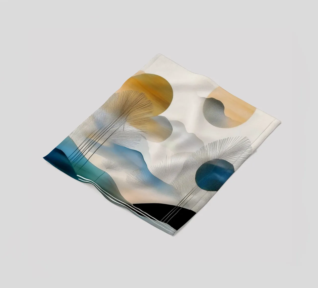 Landscape, abstract, art #5 coperta in pile da Hightown Design