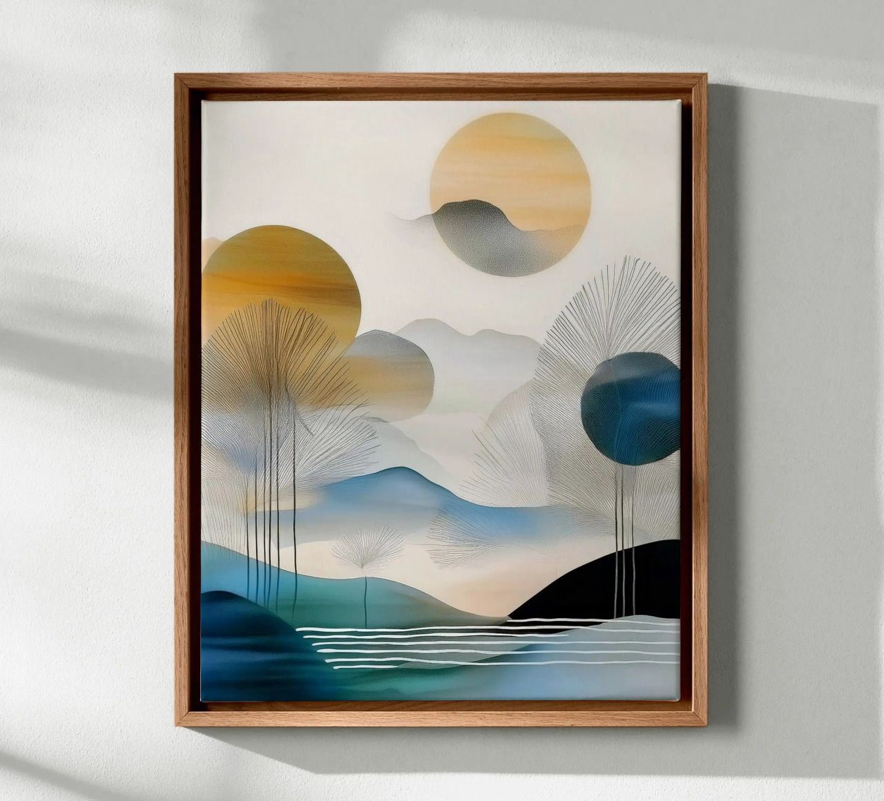 Landscape, abstract, art #5 Leinwand von Hightown Design