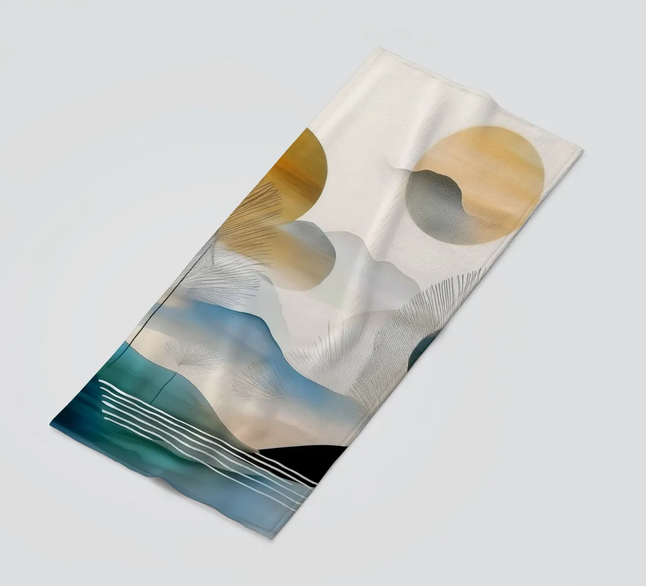 Landscape, abstract, art #5 telo mare da Hightown Design